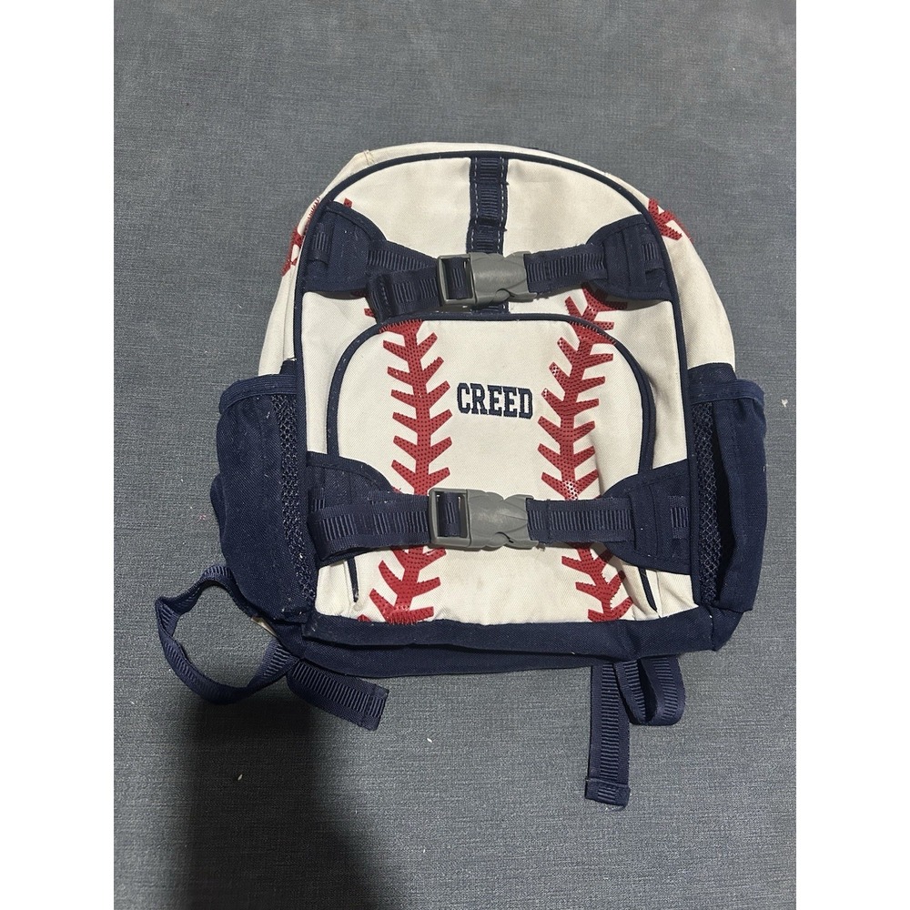 Pottery Barn Kids Baseball‎ Backpack Embroidered "creed" Size Small
